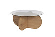 HABITAT ET JARDIN - Table basse en bois "Aeris" - 75 x 75 x 35 cm - Chêne SaphirFumées - vignette