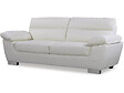 HABITAT ET JARDIN - Canapé fixe en cuir reconstitué et PVC "Dallas" - 210 X 88 X 90 cm - 3 places - Blanc - vignette