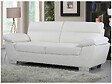 HABITAT ET JARDIN - Canapé fixe en cuir reconstitué et PVC "Dallas" - 210 X 88 X 90 cm - 3 places - Blanc - vignette