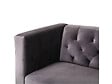 HABITAT ET JARDIN - Canapé fixe en velours "Bruce" - 196 x 76 x 82 cm - 3 places - Gris - vignette