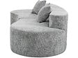 HABITAT ET JARDIN - Canapé virgule en tissu texturé "Avola" - 3 places - Gris - vignette
