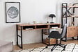 HABITAT ET JARDIN - Bureau en bois "Emro" - 150 x 58 x 75 cm - Noyer Noir - vignette
