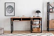 HABITAT ET JARDIN - Bureau en bois "Emro" - 150 x 58 x 75 cm - Noyer Noir - vignette