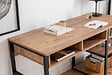 HABITAT ET JARDIN - Bureau en bois "Emro" - 150 x 58 x 75 cm - Noyer Noir - vignette