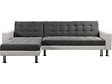 HABITAT ET JARDIN - Canapé d'angle convertible et réversible "Theo" - 258 x 82/147 x 82 cm - 4 places -Gris/Blanc - vignette