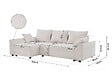 HABITAT ET JARDIN - Canapé d'angle convertible et reversible en tissu texturé "Vaugirard II" - 3 places - Beige - vignette