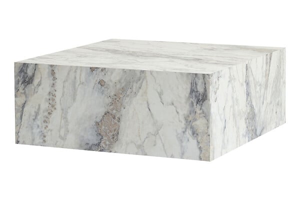 HABITAT ET JARDIN - Table basse en bois "Prizma" - 90 x 90 x 35 cm - Marbre Freesia - large