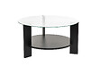 HABITAT ET JARDIN - Table basse en bois "Clara" - 75 x 75 x 40 cm - Bois NoirTransparent - vignette