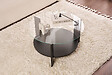 HABITAT ET JARDIN - Table basse en bois "Clara" - 75 x 75 x 40 cm - Bois NoirTransparent - vignette
