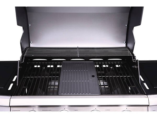 HABITAT ET JARDIN - Barbecue gaz "Bingo 5" - 5 Brûleurs dont 1 latéral - 15.2kW + Housse protection - Noir - large