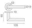 HERACLES - Béquille double JADE sur rosace bec de cane inox 1394 - HERACLES - B-INOX-03 - vignette