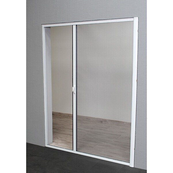 VOLET-MOUSTIQUAIRE - Moustiquaire Enroulable Latérale Alu H220 cm x L130 cm Blanc - large