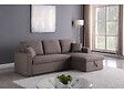 HABITAT ET JARDIN - Canapé d'angle convertible/ réversible avec coffre "Alain" - 3 places - Taupe - vignette
