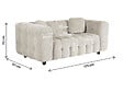 HABITAT ET JARDIN - Canapé droit en tissu chenille "Vendome" - 2 places - Beige - vignette