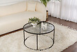 HABITAT ET JARDIN - Table basse en métal "Aurum" - 80 x 80 x 43 cm - Noir Gris - vignette