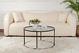 HABITAT ET JARDIN - Table basse en métal "Aurum" - 80 x 80 x 43 cm - Noir Gris - vignette