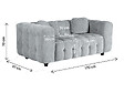 HABITAT ET JARDIN - Canapé droit en tissu chenille "Vendome" - 2 places - Gris - vignette