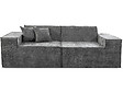 HABITAT ET JARDIN - Canapé droit modulable en tissu texturé "Lusso" - 3 places - Gris - vignette