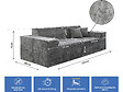 HABITAT ET JARDIN - Canapé droit modulable en tissu texturé "Lusso" - 3 places - Gris - vignette