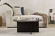 HABITAT ET JARDIN - Table basse en bois "Soleil" - 90 x 90 x 40 cm - Bois Noir - vignette