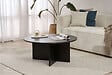 HABITAT ET JARDIN - Table basse en bois "Soleil" - 90 x 90 x 40 cm - Bois Noir - vignette
