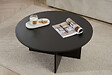 HABITAT ET JARDIN - Table basse en bois "Soleil" - 90 x 90 x 40 cm - Bois Noir - vignette