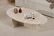 HABITAT ET JARDIN - Table basse en bois "Orba" - 120 x 65 x 40 cm - Travertin - vignette