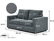 HABITAT ET JARDIN - Canapé convertible express en tissu "Elena" - 3 places - Couchage 140 cm - Gris - vignette