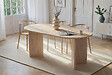 HABITAT ET JARDIN - Table à manger en bois "Sablin" - 180 x 89 x 75 cm - Travertin - vignette
