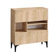 HABITAT ET JARDIN - Buffet en bois "Krista" - 100 x 35 x 125 cm - Chêne Saphir - vignette