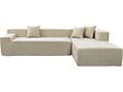 HABITAT ET JARDIN - Canapé d'angle en tissu texturé "Tessaro" - 4 places - Beige - vignette
