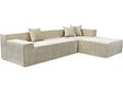 HABITAT ET JARDIN - Canapé d'angle en tissu texturé "Tessaro" - 4 places - Beige - vignette