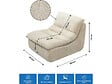 HABITAT ET JARDIN - Chauffeuse en tissu texturé "Candela" - 81 x 96 x 75 cm - Beige - vignette