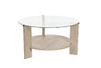 HABITAT ET JARDIN - Table basse en bois "Clara" - 75 x 75 x 40 cm - TravertinTransparent - vignette