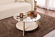 HABITAT ET JARDIN - Table basse en bois "Clara" - 75 x 75 x 40 cm - TravertinTransparent - vignette