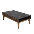 HABITAT ET JARDIN - Table basse en bois "Milan" - 105 x 60 x 34 cm - Noyer, Noir - vignette