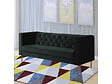 HABITAT ET JARDIN - Canapé fixe en velours "Bruce" - 196 x 76 x 82 cm - 3 places - Vert foncé - vignette