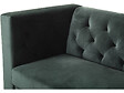 HABITAT ET JARDIN - Canapé fixe en velours "Bruce" - 196 x 76 x 82 cm - 3 places - Vert foncé - vignette