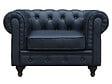 HABITAT ET JARDIN - Fauteuil Chesterfield "Aliza" - 111 x 82 x 70 cm - Noir - vignette