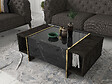 HABITAT ET JARDIN - Table basse en bois "Veyron" - 103 x 60 x 37 cm - NoirOr - vignette