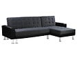 HABITAT ET JARDIN - Canapé d'angle convertible et réversible "Theo" - 4 places - Noir / Gris - vignette