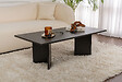 HABITAT ET JARDIN - Table basse en bois "Sabin" - 60 x 119 x 40 cm - Bois Noir - vignette