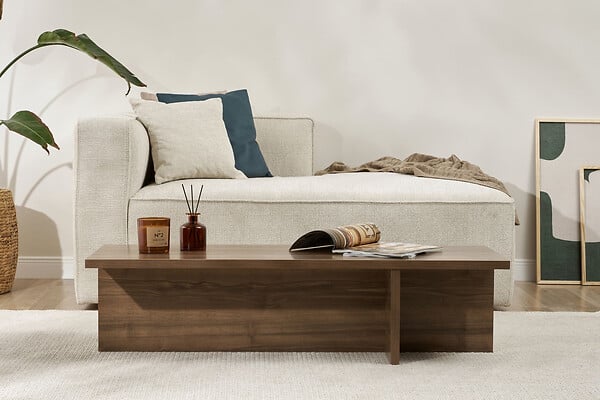 HABITAT ET JARDIN - Table basse en bois "Harbor" - 120 x 45 x 30 cm - Noyer - large