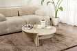 HABITAT ET JARDIN - Table basse en bois "Orion" - 90 x 60 x 30 cm - Travertin - vignette