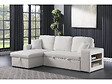 HABITAT ET JARDIN - Canapé d'angle bouclettes convertible/reversible "Axel" - 3 Places - Blanc - vignette