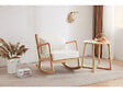 HABITAT ET JARDIN - Fauteuil à bascule style scandinave bouclette et bois " Clinton " - Beige - vignette