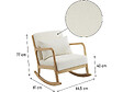 HABITAT ET JARDIN - Fauteuil à bascule style scandinave bouclette et bois " Clinton " - Beige - vignette