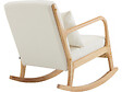 HABITAT ET JARDIN - Fauteuil à bascule style scandinave bouclette et bois " Clinton " - Beige - vignette