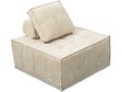 HABITAT ET JARDIN - Chauffeuse en tissu texturé "Velluto" - 96 x 100 x 89 cm - Beige - vignette