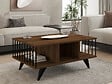 HABITAT ET JARDIN - Table basse en bois "Bert" - 90 x 60 x 40 cm - Noyer - vignette
